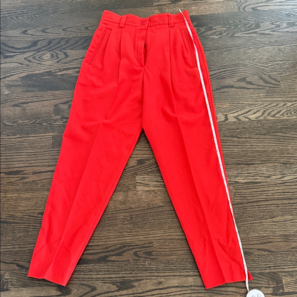 Vintage Pure wool Mondi women red Dress Pants